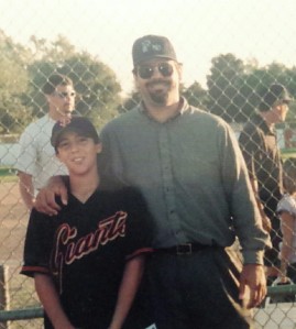Pops and I after a Morada Little League game.