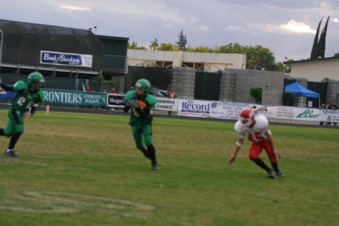 My only interception on the season....a Pick 6 in my last game as a Jr. Ram!